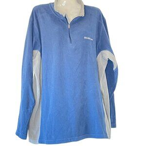 Columbia Women's Quarter Zip Microfleece 2-Tone Blue Pullover XL